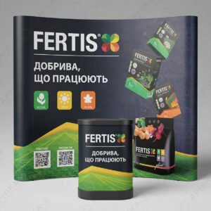 Поп-ап стенд изогнутый